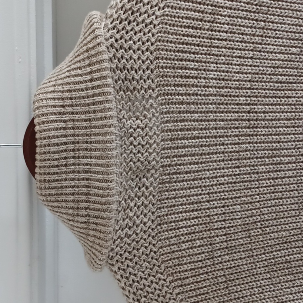 RALPH LAUREN Tan Heavy Knit Shawl Collared Cardigan Sweater, XL - Picture 9 of 12